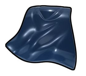 LEGO Cape, Molded Rubber, Dark Blue