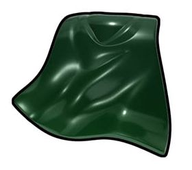 LEGO Cape, Molded Rubber, Dark Green