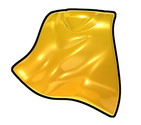 LEGO Cape, Molded Rubber, Yellow