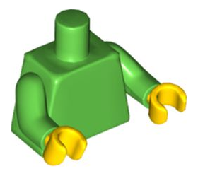 LEGO Torso, Plain Bright Green