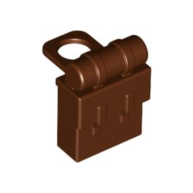 LEGO Minifig Backpack (Non-Opening), Reddish Brown