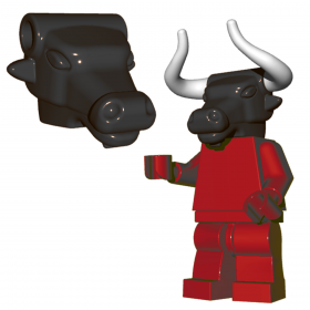 LEGO Minotaur Head by Brick Warriors, Black