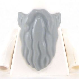 LEGO Beard, Gray and Wavy, Rounded End