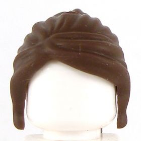 LEGO Hair, Female, Ponytail with Long Bangs, Dark Brown (rubber)