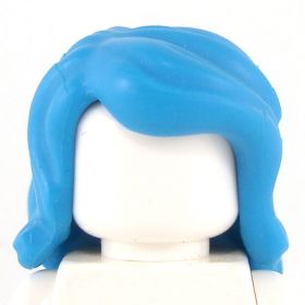 LEGO Hair, Female, Wavy and Thick, Azure Blue
