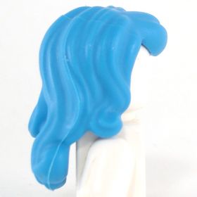 LEGO Hair, Female, Wavy and Thick, Azure Blue