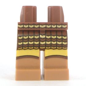 LEGO Legs, Armored Skirt with Brown Boots