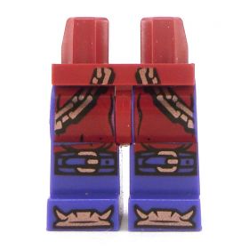 LEGO Legs, Dark Red with Purple Bottoms, Chains