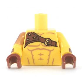 LEGO Torso, Bare chest with Brown Vest, Anchor Tattoo [CLONE] [CLONE]