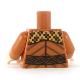 LEGO Torso, Dark Orange with Wide Belt, Patterened Collar