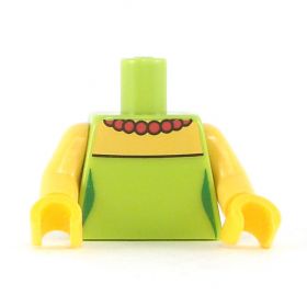 LEGO Torso, Female, Lime Green with Red Necklace