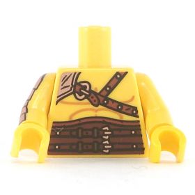 LEGO Torso, Bare chest with Armored Shoulder, Wide Belt
