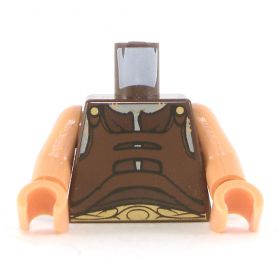 LEGO Torso, Brown Leather Vest with Bare Arms