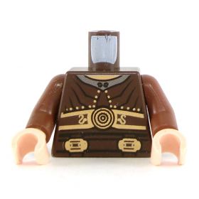 LEGO Torso, Fancy Brown Shirt with Reddish Brown Arms