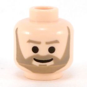 LEGO Head, Brown Eyebrows and Beard Stubble, Crow's Feet [CLONE] [CLONE] [CLONE]