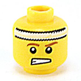 LEGO Head, Clenched Teeth, Headband