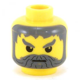 LEGO Head, Gray Hair and Thick Beard