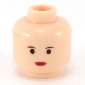 LEGO Head, Female, Flesh, Small Red Mouth