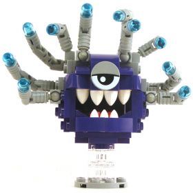 LEGO Beholder, Dark Purple with Gray Eyestalks, Blue Eyes