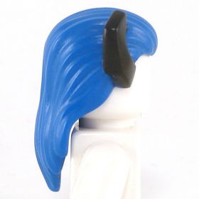 LEGO Long Blue Hair with Black Horns (Authentic LEGO)