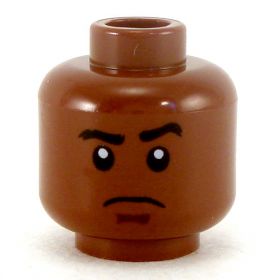LEGO Head, Dark Flesh, Small Frown