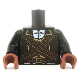 LEGO Torso, Black Jacket with Crossed Bandoliers