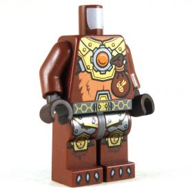 LEGO Torso and Legs, Reddish Brown Fur, Armored