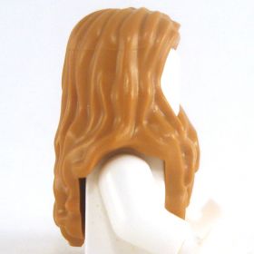 LEGO Hair, Female, Long and Wavy, Center Part, Light Yellow [CLONE]