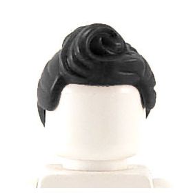 LEGO Hair, Female, Ponytail and Curled Bangs, Black