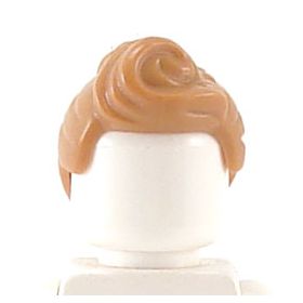 LEGO Hair, Female, Ponytail and Curled Bangs, Light Brown