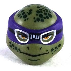 LEGO Head, Olive Green, Purple Mask