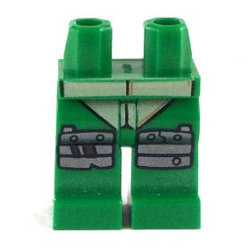 LEGO Legs, Green with Turtle Shell, Metal Knee Pads