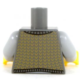 LEGO Torso, Light Bluish Gray with Vest