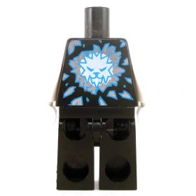 LEGO Black Pants and Shirt, White Arms and Hands, Energy Burst Design