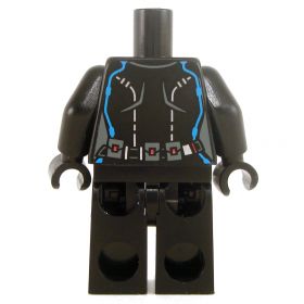 LEGO Black and Silver Outfit with Blue Symbol [CLONE] [CLONE]