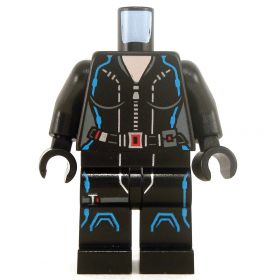 LEGO Black and Silver Outfit with Blue Symbol [CLONE] [CLONE]