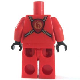 LEGO Red Plate Armor, Female, Gold Phoenix