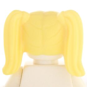 LEGO Hair, Female with Pigtails, Light Yellow