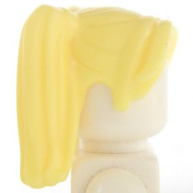 LEGO Hair, Female with Pigtails, Light Yellow