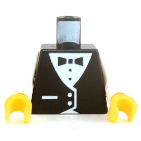 LEGO Torso, Black Formal Vest and Bow Tie