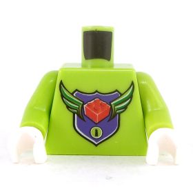 LEGO Torso, Lime Green with Winged Brick