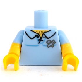 LEGO Torso, Short Sleeve Light Blue Shirt with Hammer and Saw Design