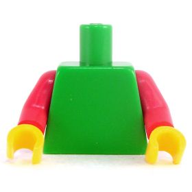 LEGO Torso, Bright Green with Red Arms