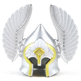 LEGO Helmet, Silver with White Wings (or PF Angel, Cassisian)