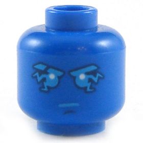 LEGO Head, Blue with Energy Eyes