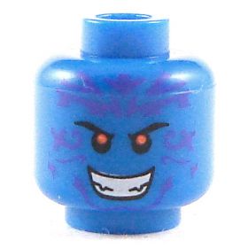 LEGO Head, Blue with Energy Eyes [CLONE] [CLONE] [CLONE]