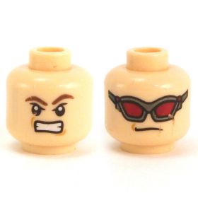 LEGO Head, Dark Red Goggles