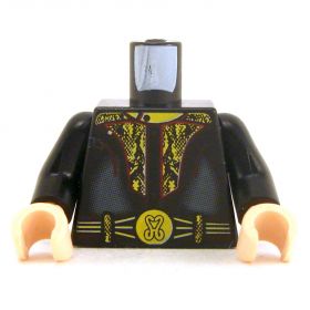 LEGO Torso, Black with Snakeskin Collar