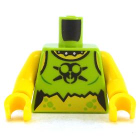 LEGO Torso, Female Fringed Crop Top Pattern, Light Aqua [CLONE]