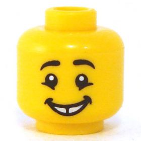 LEGO Head, Eyebrows, Gap-Tooth Smile